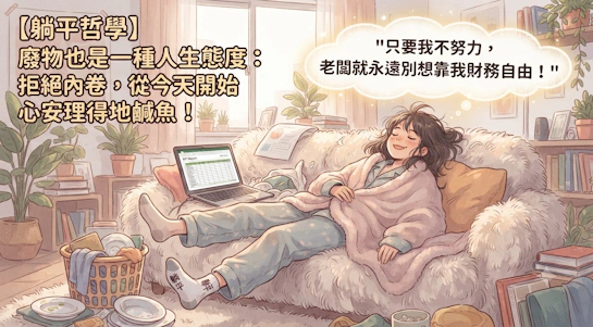 【躺平哲學】廢物也是一種人生態度：拒絕內卷，從今天開始心安理得地當一條快樂鹹魚