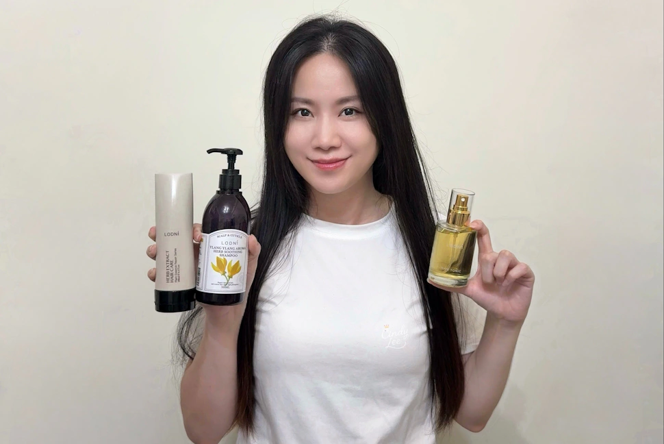 LODNI蘿德妮評價/山野林間洗髮精好用嗎【依蘭精油舒緩洗髮精LODNI髮根養髮液免沖護髮野櫻花還原酸修補菁華】Cindy開箱專櫃養髮產品分享