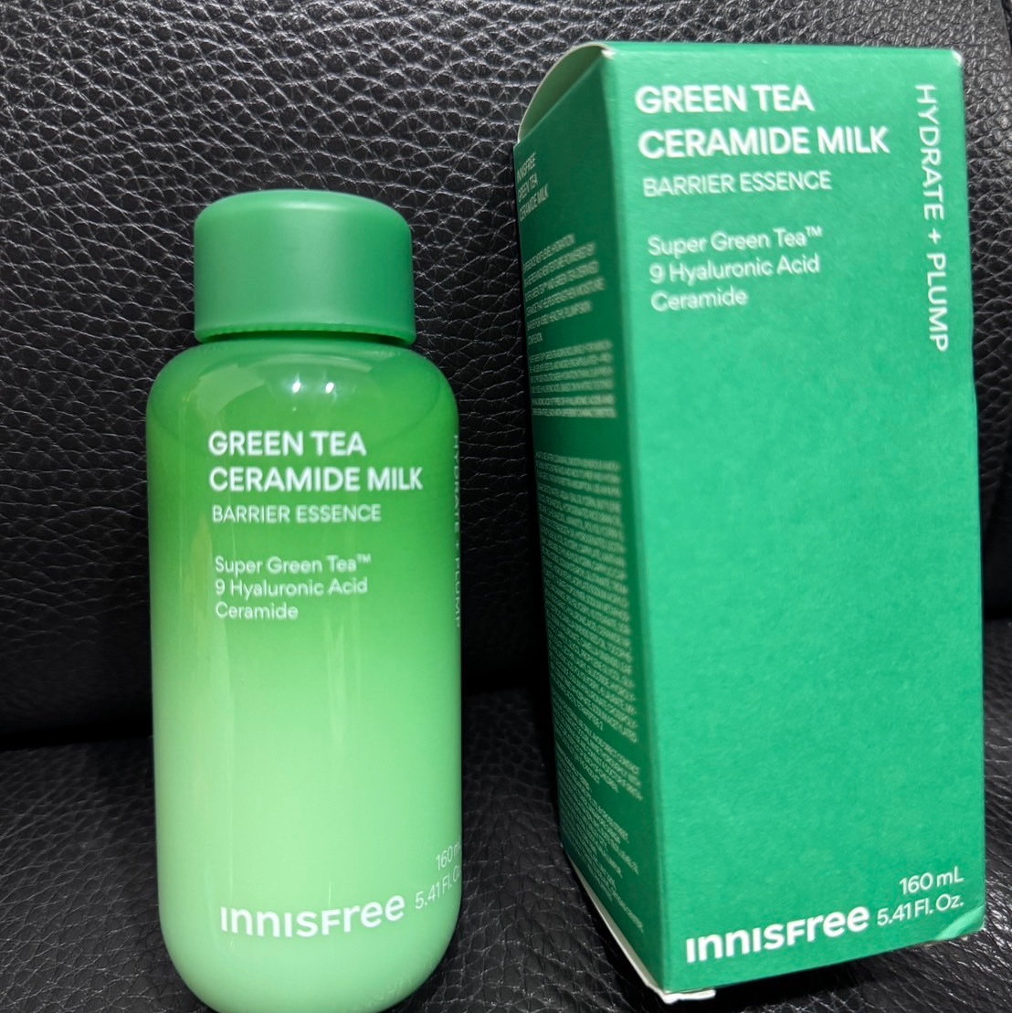 【innisfree 綠茶神經醯胺牛奶水精華：夏天必備的清爽保濕快充！】