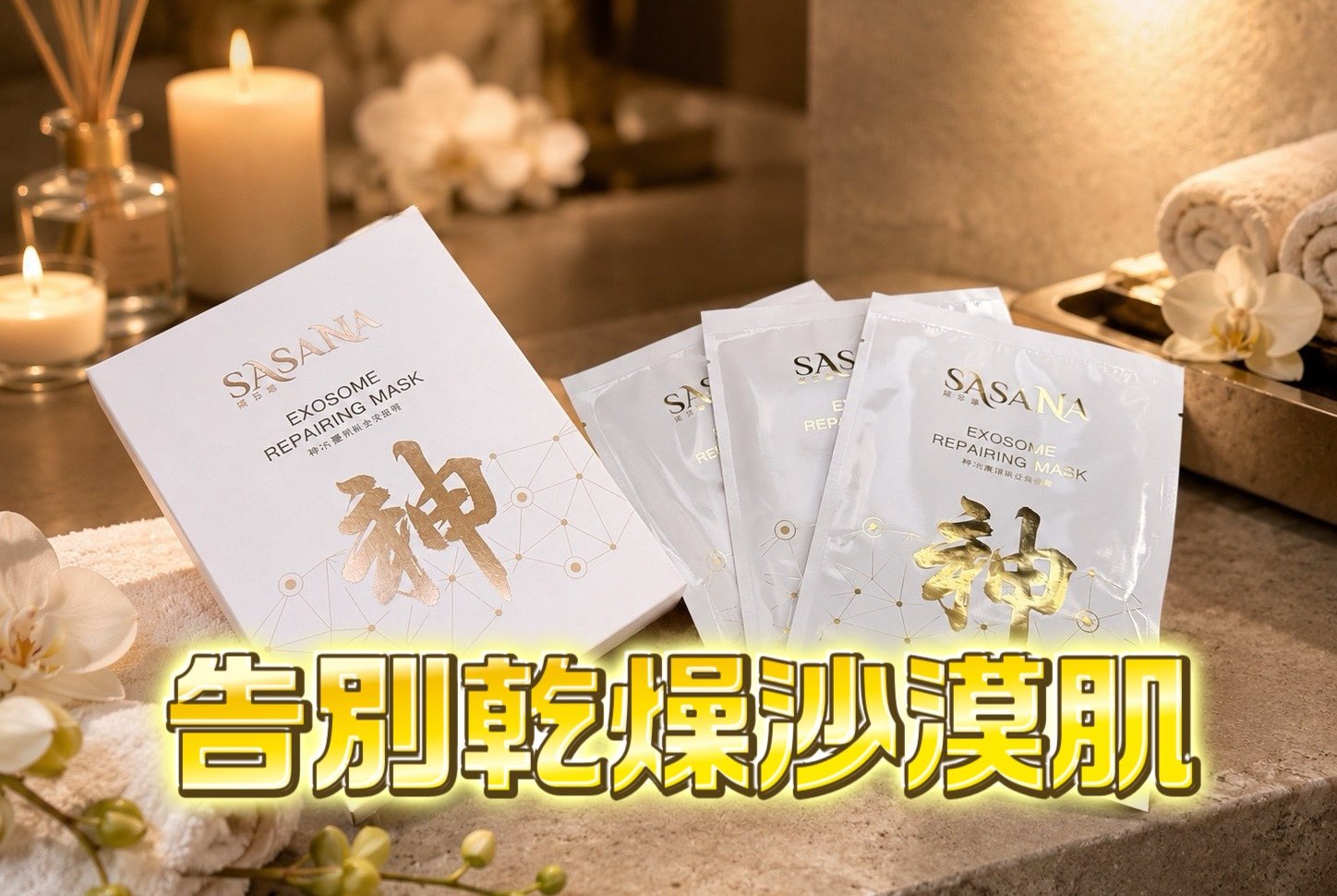 告別乾燥沙漠肌！薩莎娜Sasana神泌體面膜-掐出水的嬌嫩感