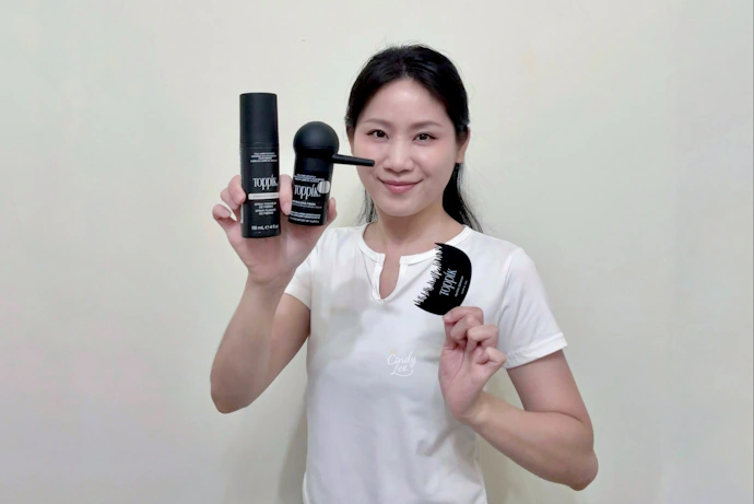 [保養]TOPPIK頂豐【增髮纖維、噴頭髮梳組、頂豐專屬定型液】Cindy開箱
