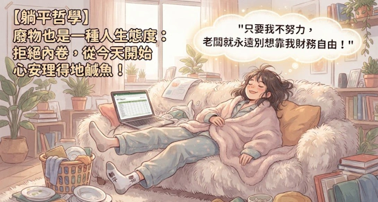 【躺平哲學】廢物也是一種人生態度：拒絕內卷，從今天開始心安理得地當一條快樂鹹魚