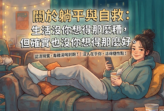 關於躺平與自救：生活沒你想得那麼糟，但確實也沒你想得那麼好